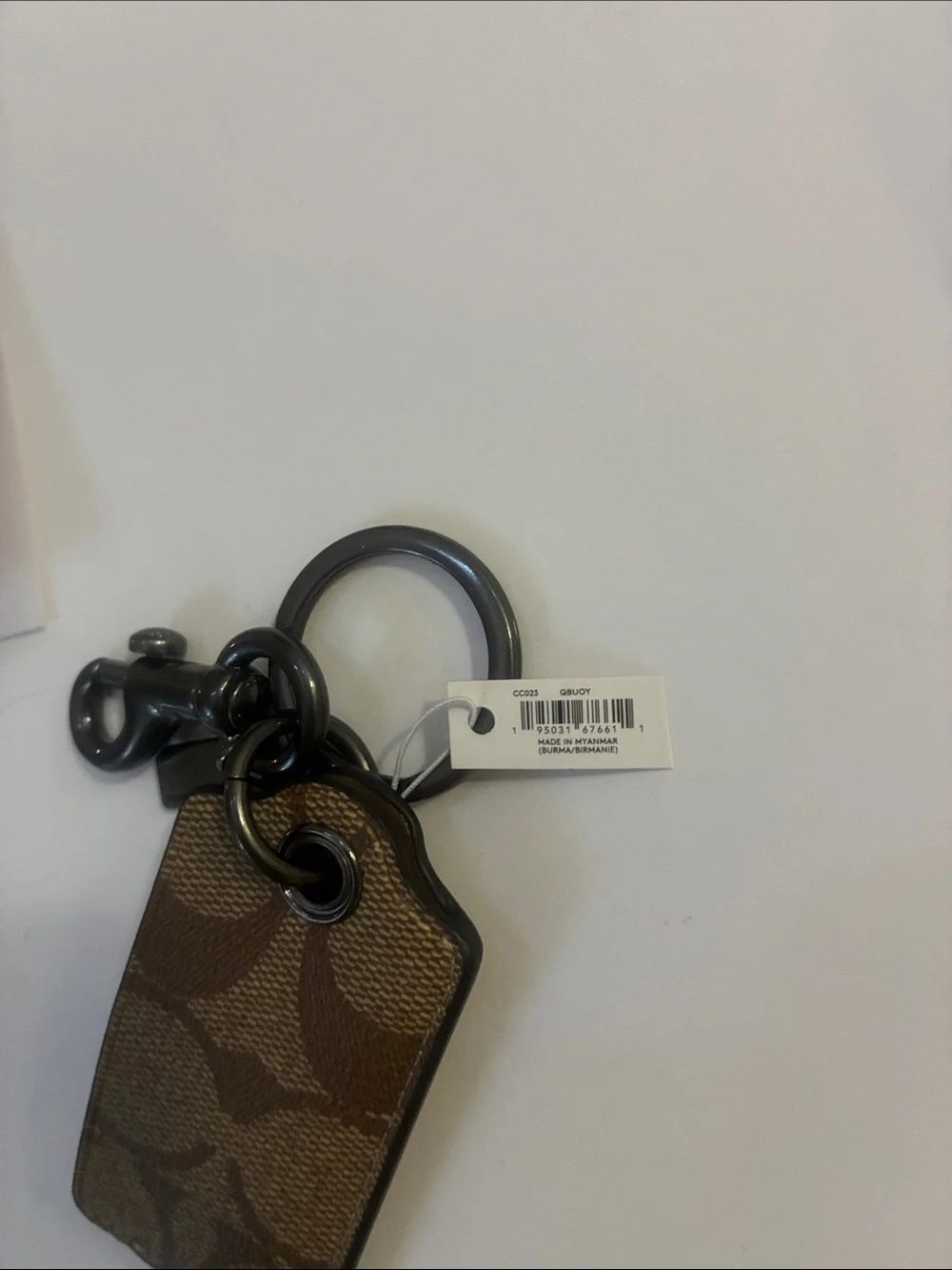 Coach signature Bottle Opener Keychain CC023 Unisex NWT